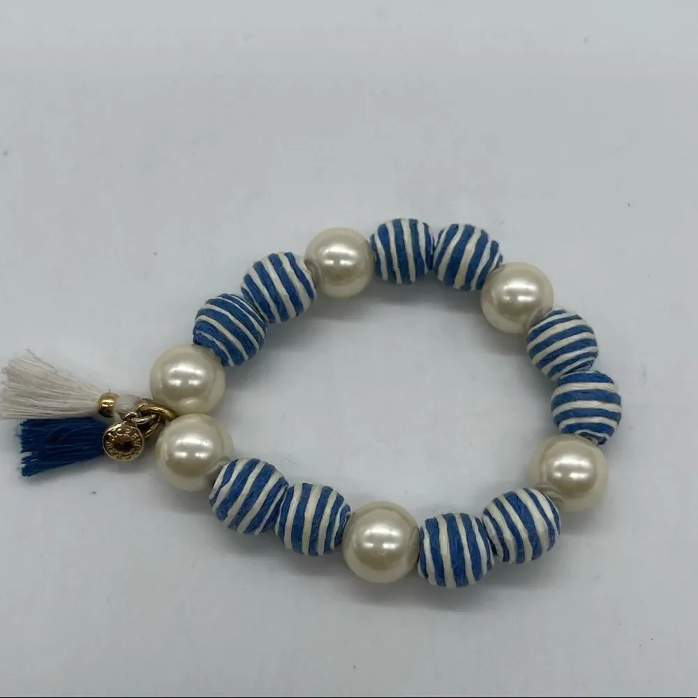 J.Crew Faux Pearls and Beads stretch Bracelet - Picture 3 of 3